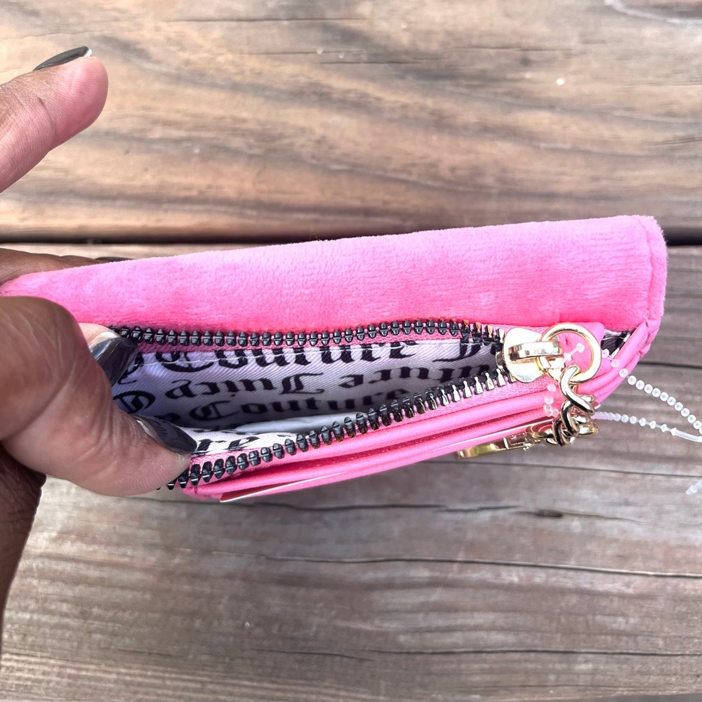 Juicy Couture Y2K Barbie Pink Embellished Tri-Fold Wallet & Gold Hardware - Picture 7 of 12